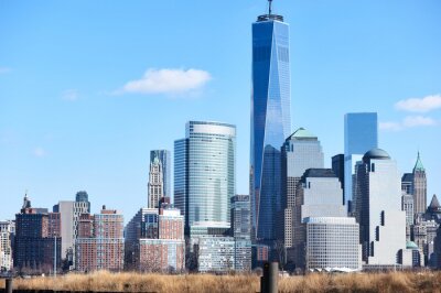Fotobehang Manhattan gebouwen in de zon