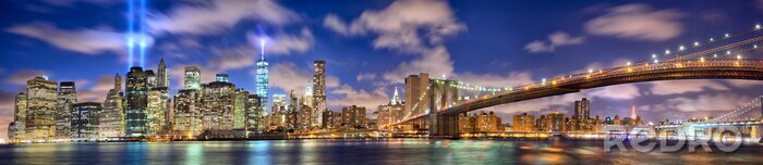Fotobehang Manhattan panorama in memory of September 11, New York City