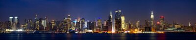 Manhattan skyline bij nacht