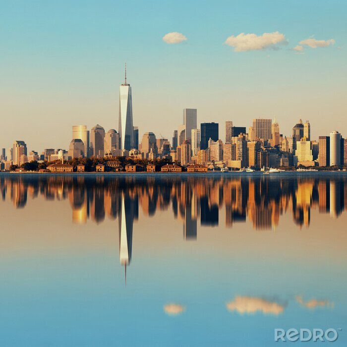 Fotobehang Manhattan skyline van het centrum