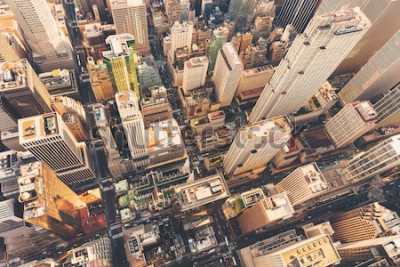 Fotobehang Manhattan vanuit vogelperspectief