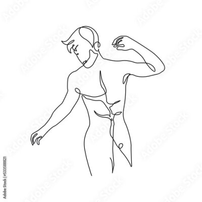 Fotobehang Mannelijk silhouet