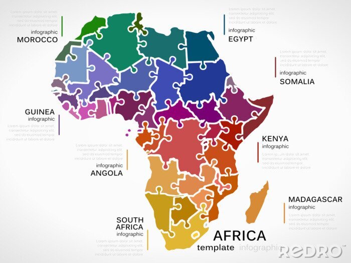 Fotobehang Map of Africa