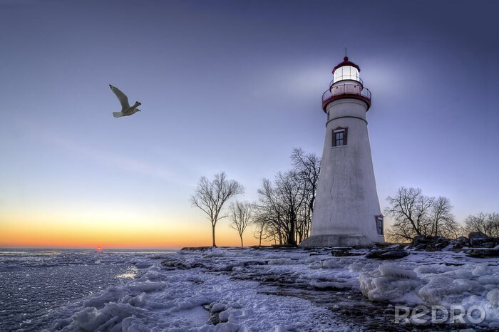 Fotobehang Marblehead Lighthouse Sunrise