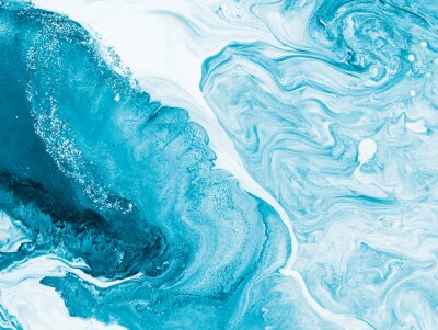 Fotobehang Marmeren illusie van zeegolven