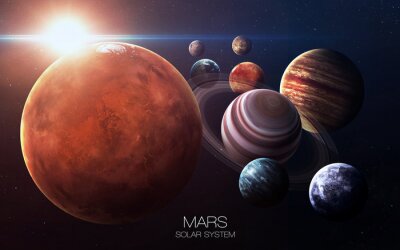 Fotobehang Mars in het zonnestelsel