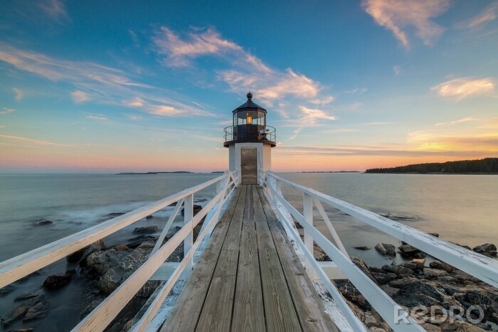 Fotobehang Marshall Point Lighthouse Sunset 