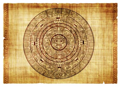 Maya kalender op papyrus