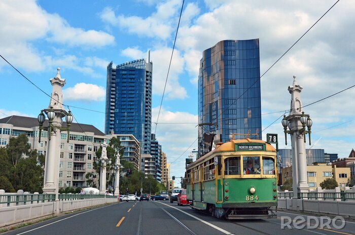 Fotobehang Melbourne tramnet