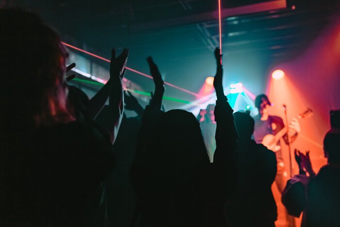 Fotobehang Mensen bij een concert