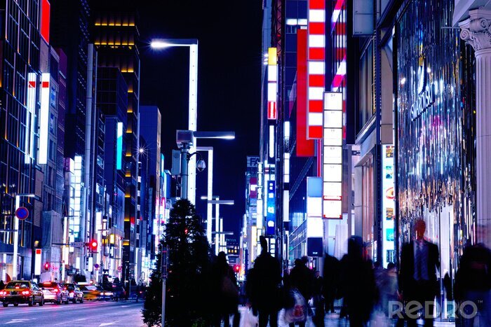 Fotobehang Mensen op straat in Tokio