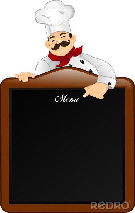 Fotobehang menu bord