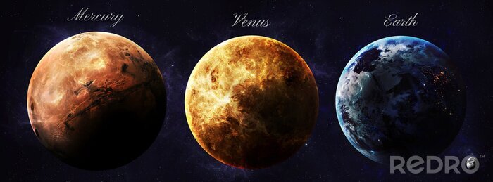Fotobehang Mercurius, Venus, Aarde