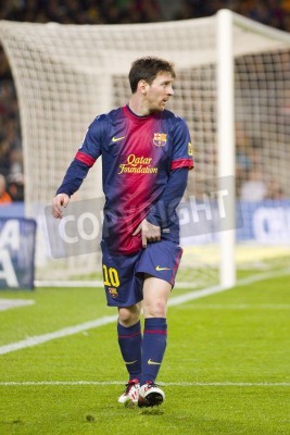 Fotobehang Messi op het voetbalveld