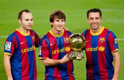 Fotobehang Messi poseert met de prijs