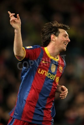Fotobehang Messi viert een doelpunt