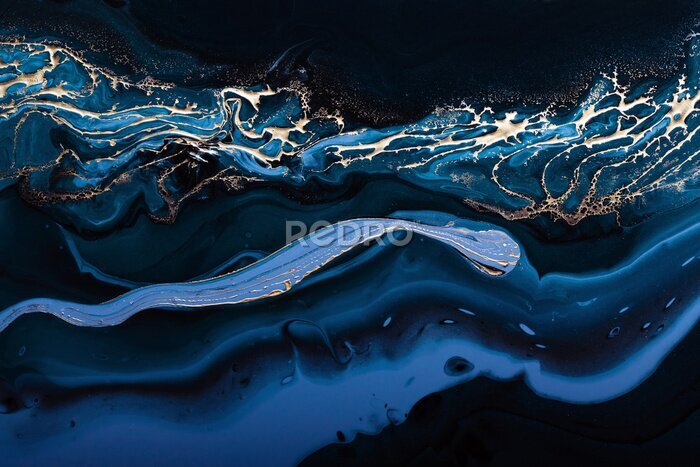 Fotobehang Metaal marineblauw