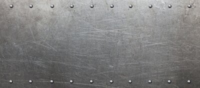 Fotobehang Metaalstructuur met klinknagels