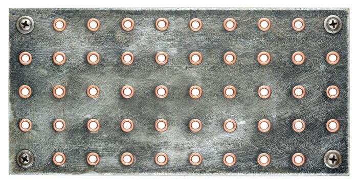 Fotobehang Metalen platen