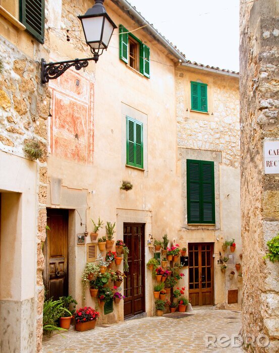Fotobehang Middeleeuwse Valldemosa traditionele Mallorca dorp