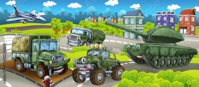 Fotobehang Militaire sprookjesvoertuigen