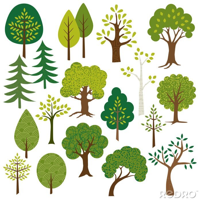 Fotobehang Miniatuur bomen