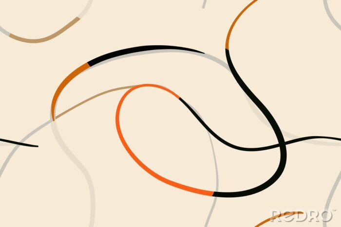 Fotobehang Minimalist elegant abstract trendy pattern. Fashionable template for design.