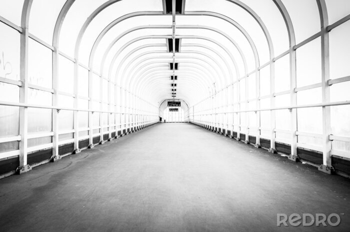 Fotobehang Minimalistische lichte tunnel