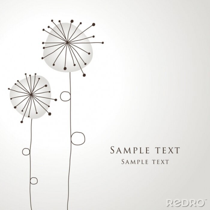 Fotobehang Minimalistische paardenbloem