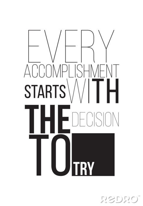 Fotobehang Minimalistische zwart-witte tekst