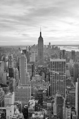 Fotobehang Mistig uitzicht op het Empire State Building