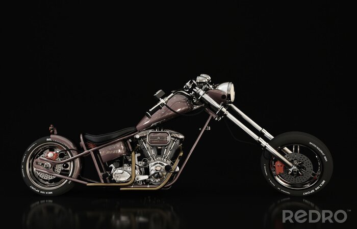 Fotobehang model van de motorfiets