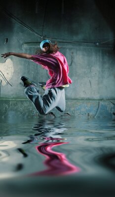 Fotobehang Modern design met een danseres