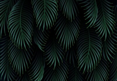 Modern ontwerp realistische tropische bladeren