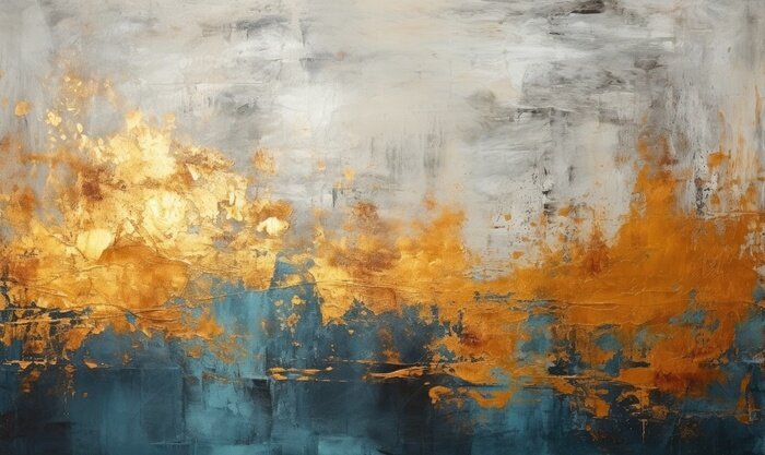 Fotobehang Moderne abstractie met goud