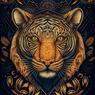 Moderne graphics met een tijger