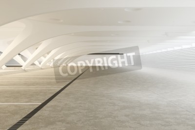 Fotobehang Moderne lege witte tunnel