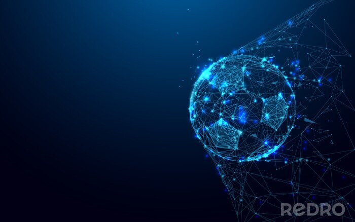 Fotobehang Moderne voetbalillustratie