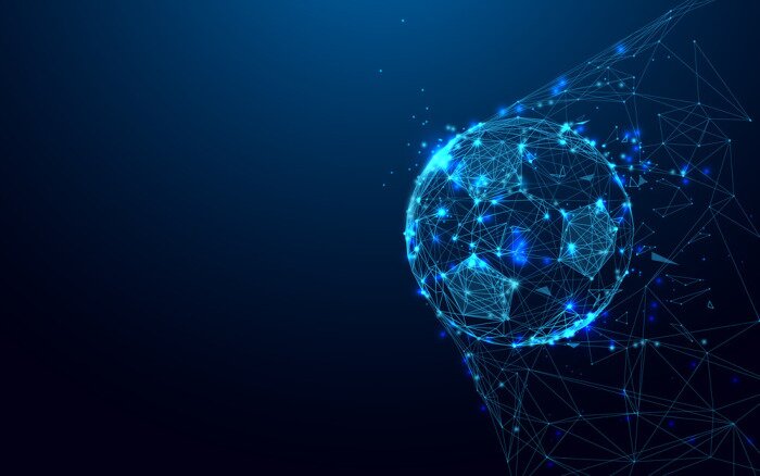 Fotobehang Moderne voetbalillustratie