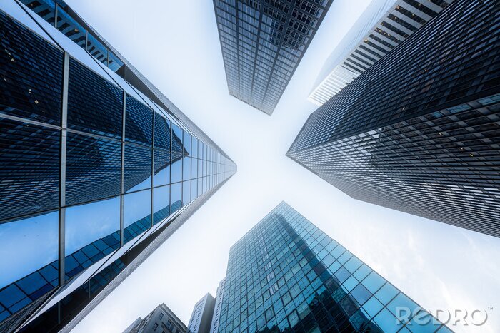 Fotobehang Moderne wolkenkrabbers op Wall Street