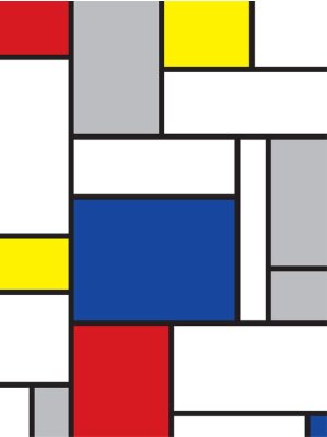 Fotobehang Mondriaan geïnspireerde kunst
