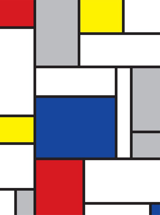 Fotobehang Mondriaan geïnspireerde kunst