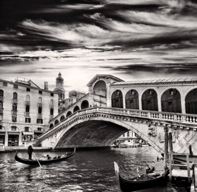 Monochromatische foto van Venetië