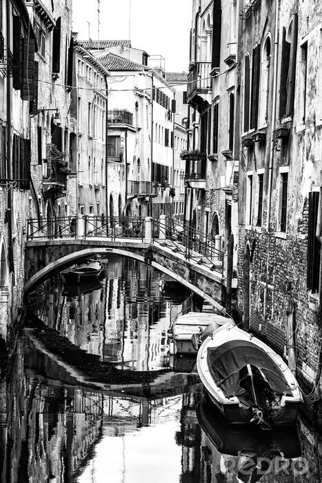 Fotobehang Monochroom patroon met Venetië
