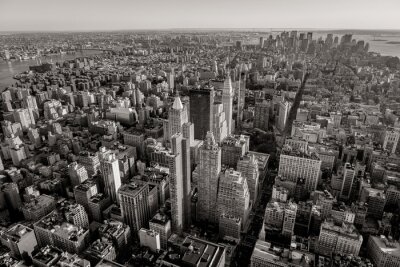 Fotobehang Monochroom uitzicht over New York City