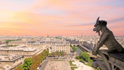 Fotobehang Monumenten en panorama van Parijs