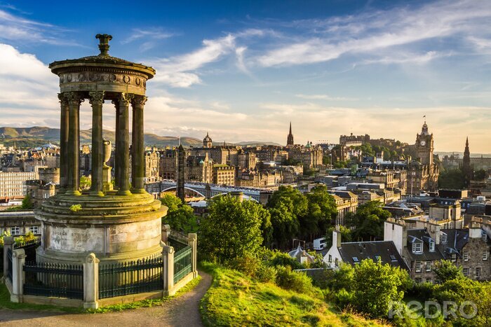 Fotobehang Mooi uitzicht op de stad van Edinburgh