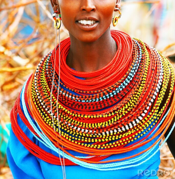 Fotobehang Mooie Afrikaanse dame