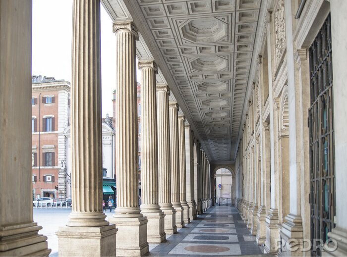 Fotobehang Mooie colonnade van Rome