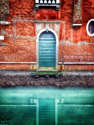 Fotobehang mooie deur in Venetië